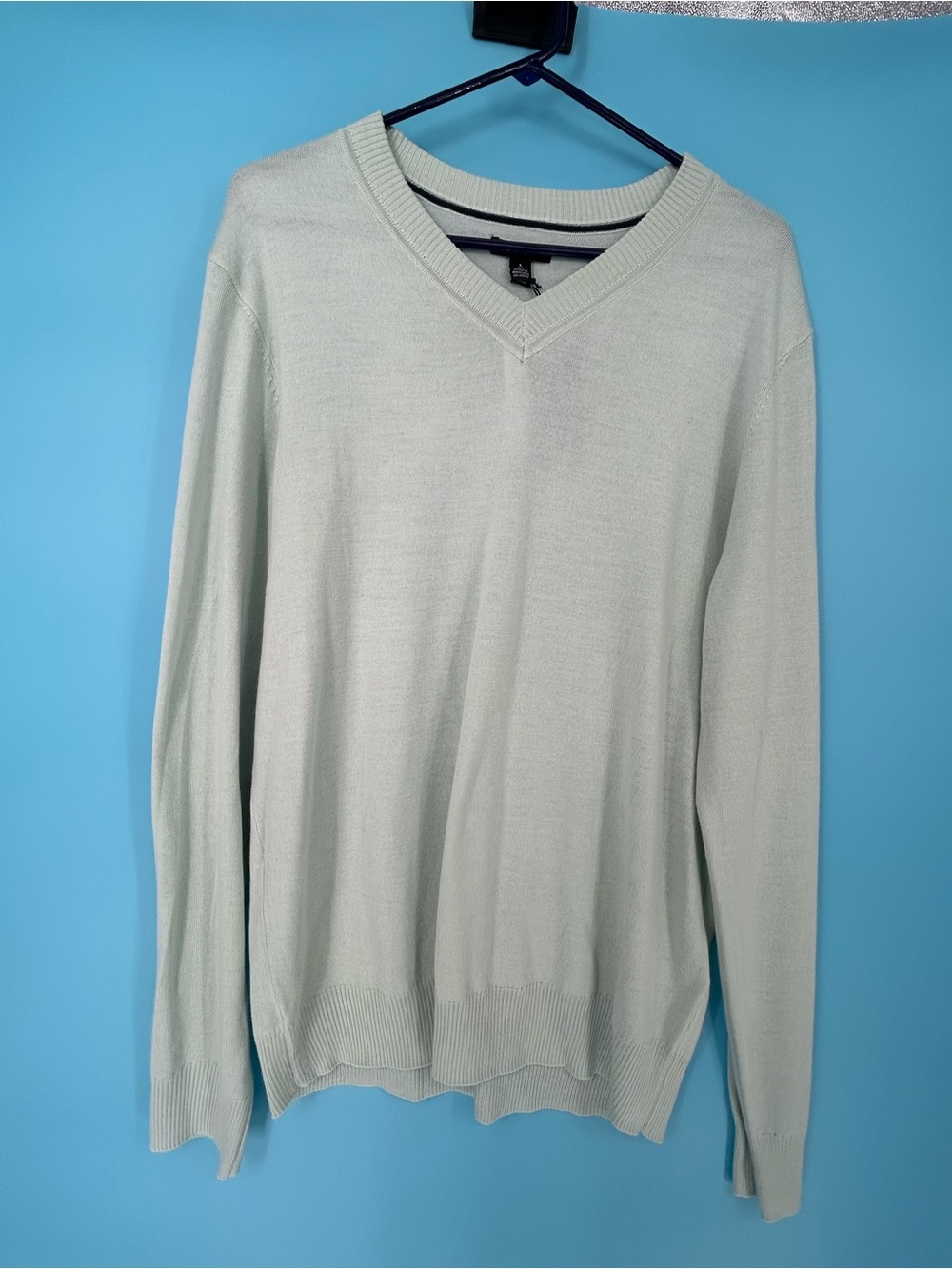 Alfani Men's Mint Green‎ V-Neck Sweater